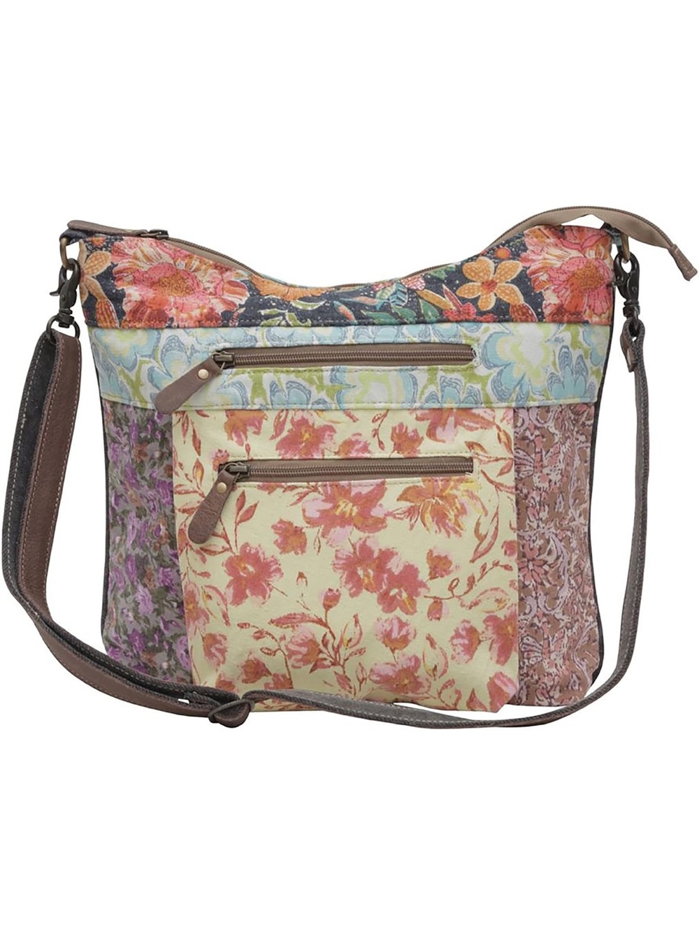 Myra Bag Le Fleur Essi Small Crossbody Bag NWT Floral Patchwork Canvas